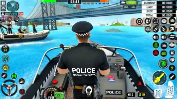 Police Boat Chase Crime Games