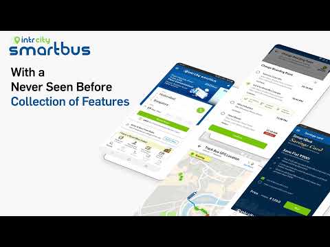 A glimpse of the unique features of our IntrCity SmartBus App