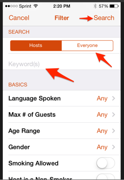 Couchsurfing Travel App