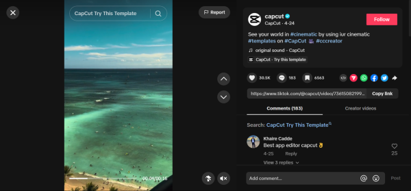 How to import TikTok videos to CapCut for editing?