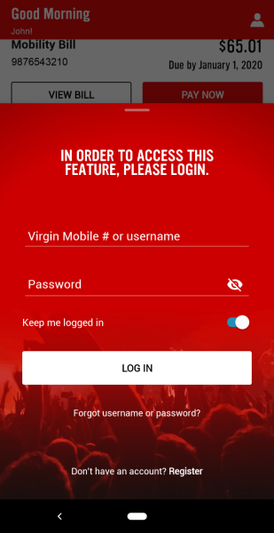 Virgin Plus My Account