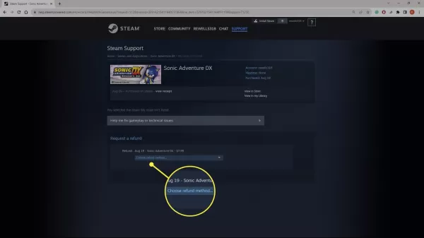 How to refund a game on steam?