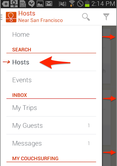 Couchsurfing Travel App