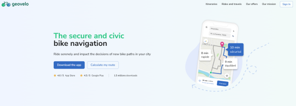 Geovelo - Bike GPS & Stats