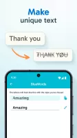 Blue Words, Stylish Fonts text