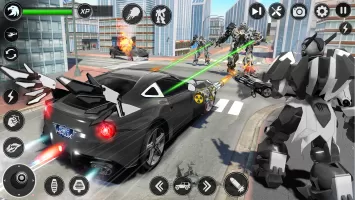 Flying Hawk Robot Car Games