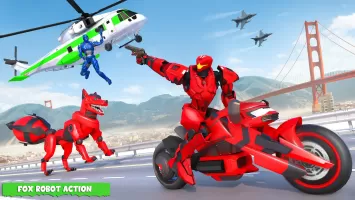 Fox Robot Transform Bike Game