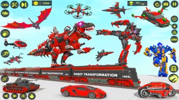 Dino Robot Car Transform Games