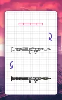 How to draw game weapons