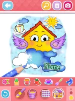 Glitter House coloring for kid