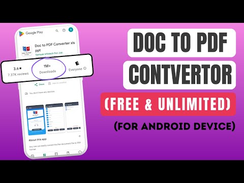 Effortless PDF Conversion: Convert Any File Type with Ease! Doc to PDF convertor | Android App