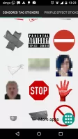 Censored tags stickers