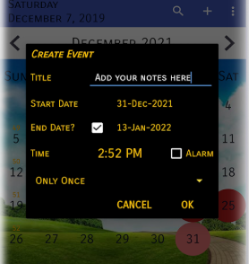 US Calendar with Holidays