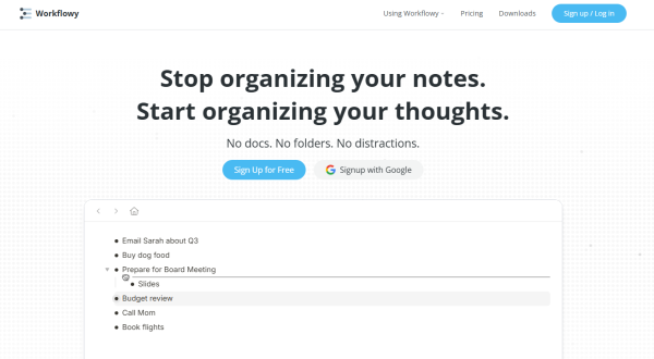 Workflowy |Note, List, Outline