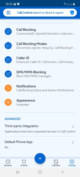 Call Control. Call Blocker