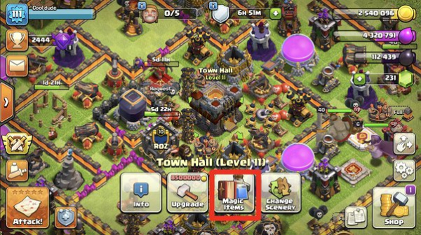 Guide to check available items in Clash of Clans