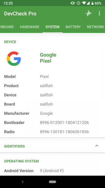 DevCheck Device & System Info