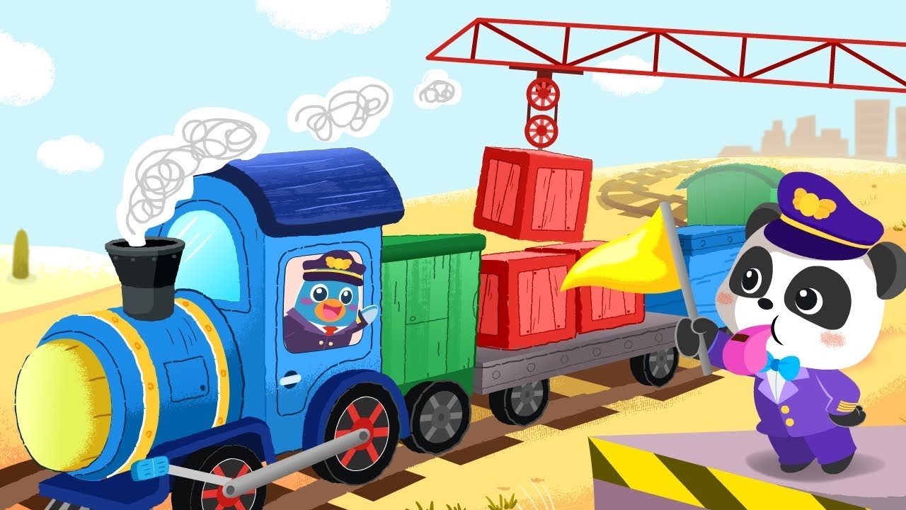 Baby Panda's Train | Cars for Kids | Vehicle for Kids | Education | Kids Games | BabyBus