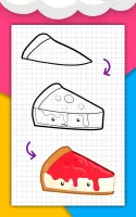 How to draw cute food by steps