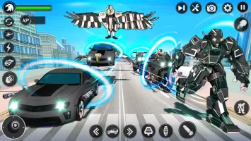 Flying Hawk Robot Car Games