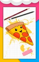 How to draw cute food by steps