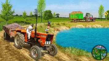 Farming Game : Tractor Trolley