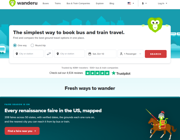 Wanderu: Bus & Train Tickets