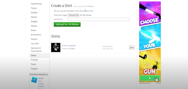 How to make clothes on roblox？