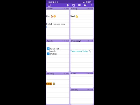 Weekly Planning App - diary and organizer plan your day, month or year, organize and plan your life