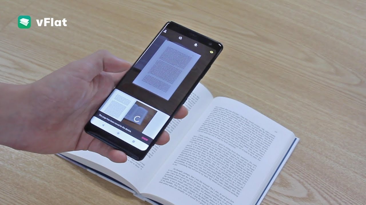 Live demo of vFlat: your best mobile book scanner