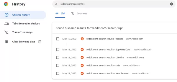How to See Reddit Search History?