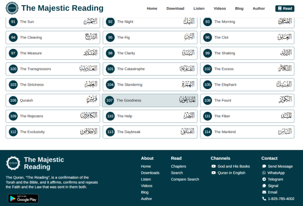 The Majestic Reading - Quran
