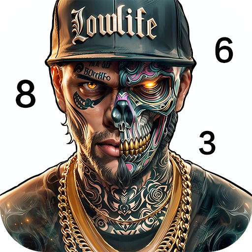 Skull Color, Color by Number