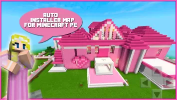 Pink princess house Map MCPE