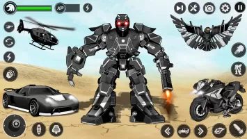Flying Hawk Robot Car Games