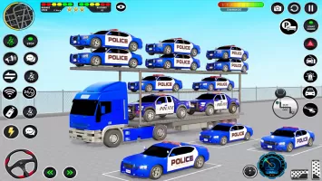 US police Cars Transport truck