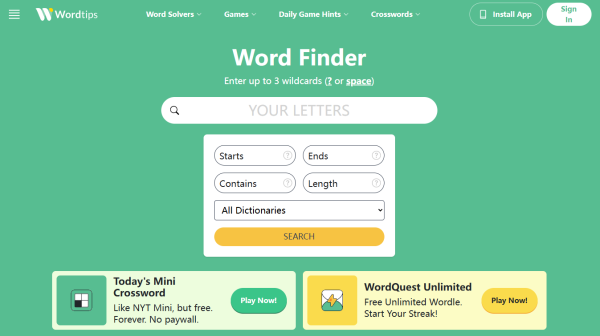 Wordfinder by WordTips