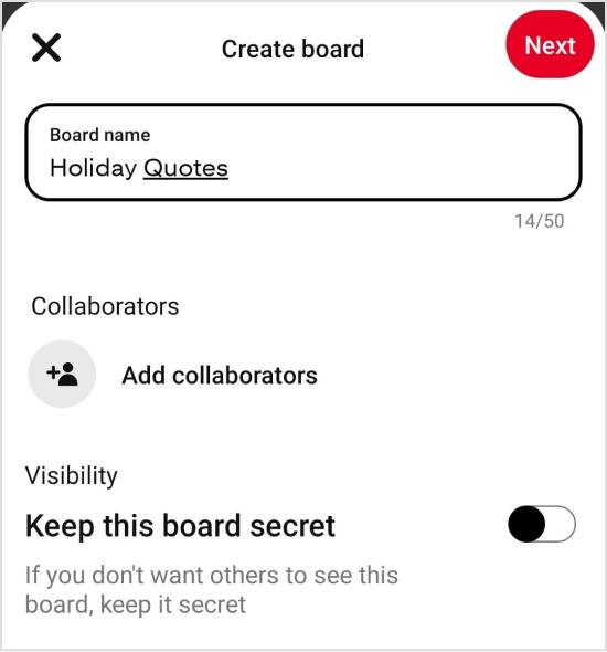 How to create a pinterest board?
