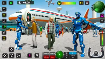 Robot Pilot Airplane Games 3D