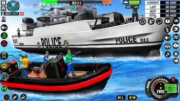 Police Boat Chase Crime Games