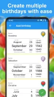 Birthday calendar