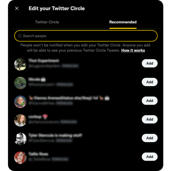 What is Twitter Circle?