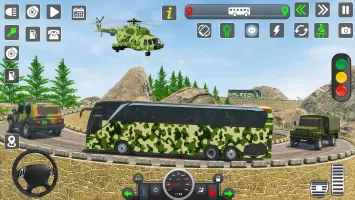 US Army Military Bus Driving