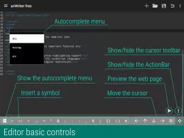 anWriter HTML editor