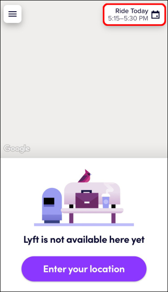 Where to see your schedule ride in the lyft app?
