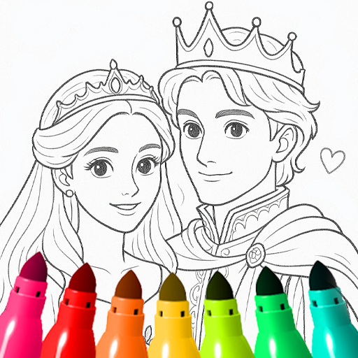 Princess Wedding Coloring Game