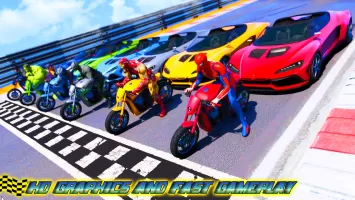 Superhero Bike Stunt Games 3D