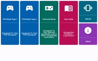 PS4 controller Tester