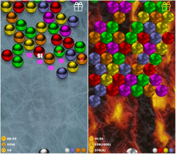 Magnetic balls bubble shoot