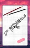 How to draw game weapons